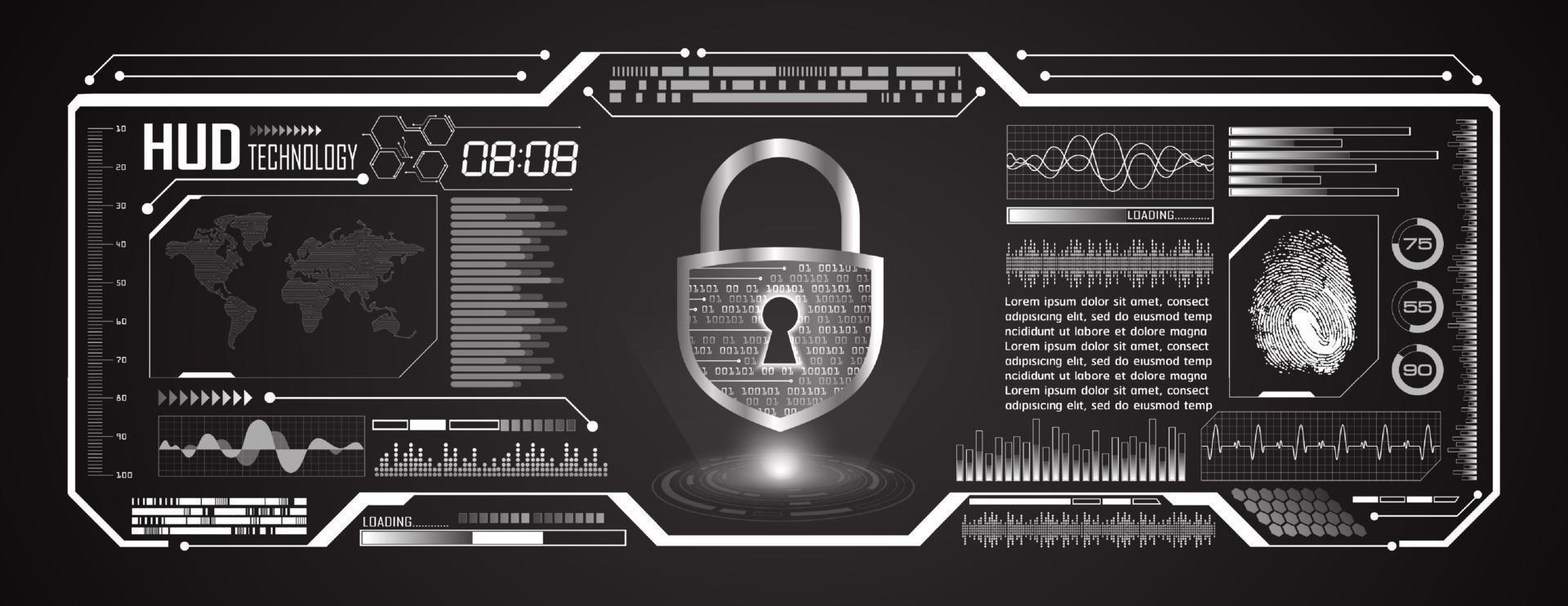 Modern HUD Technology Screen Background vector