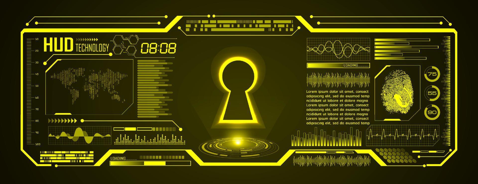 Modern HUD Technology Screen Background vector