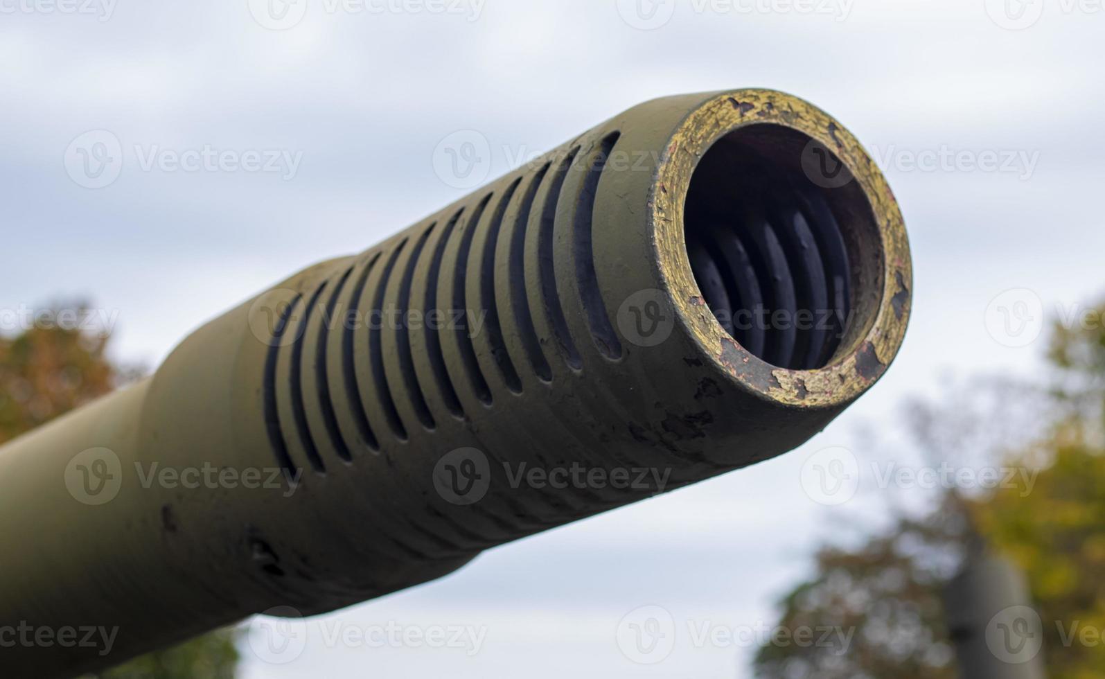 Heavy artillery of World War II, Soviet howitzer gun ML-20. Caliber 152 mm. Self-propelled artillery mounts. Barrel artillery. photo