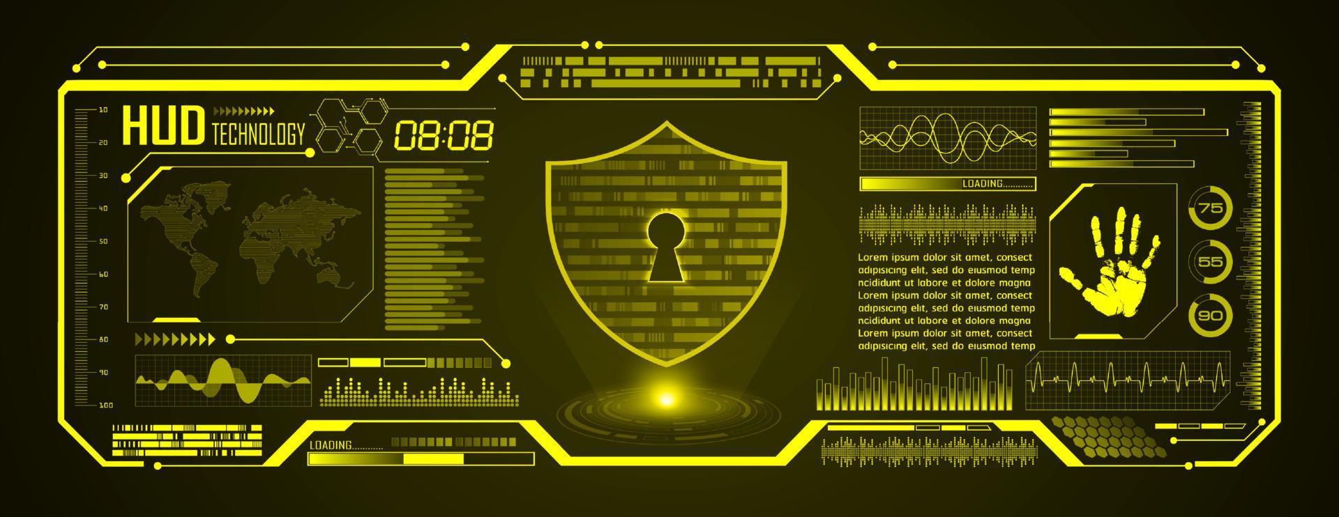 Modern HUD Technology Screen Background vector