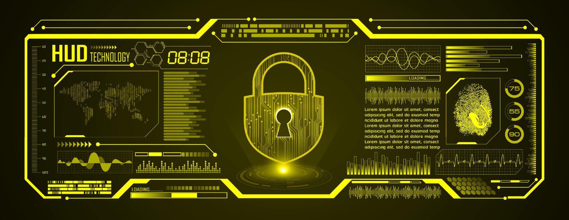 Modern HUD Technology Screen Background vector