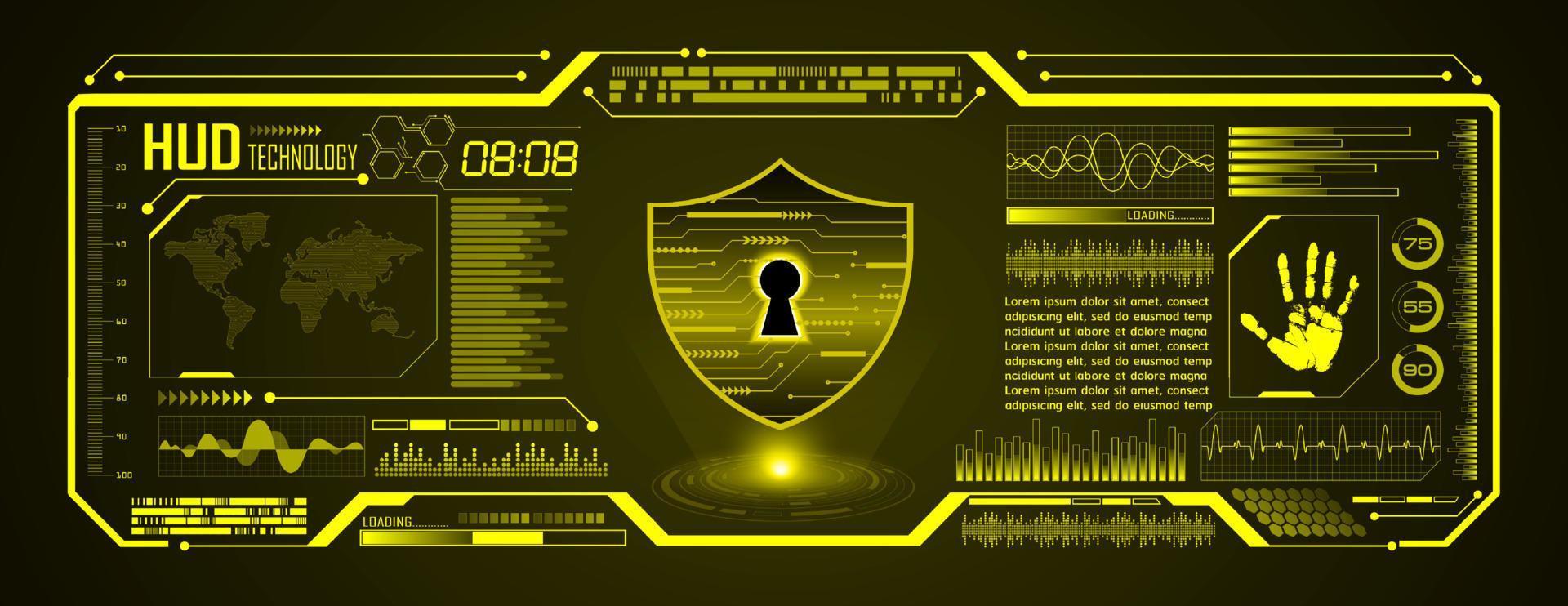 Modern HUD Technology Screen Background vector