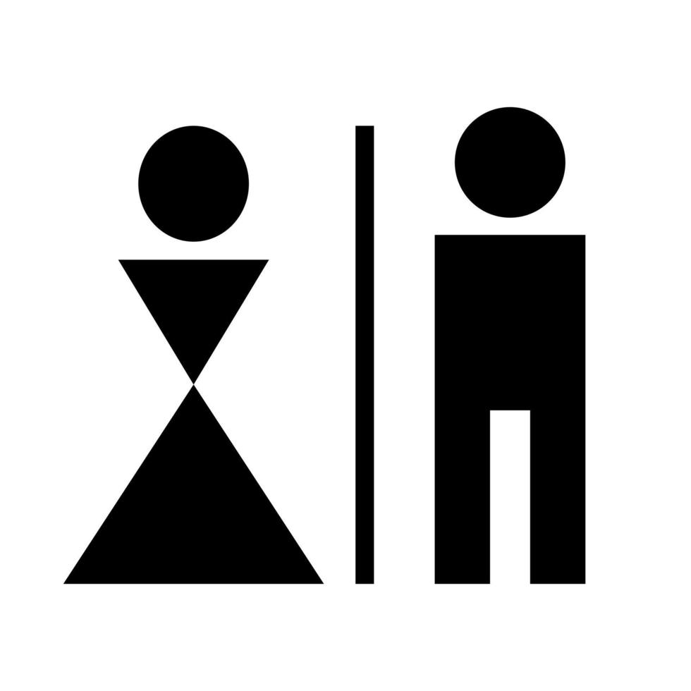 icono de hombre y mujer sobre fondo blanco. vector