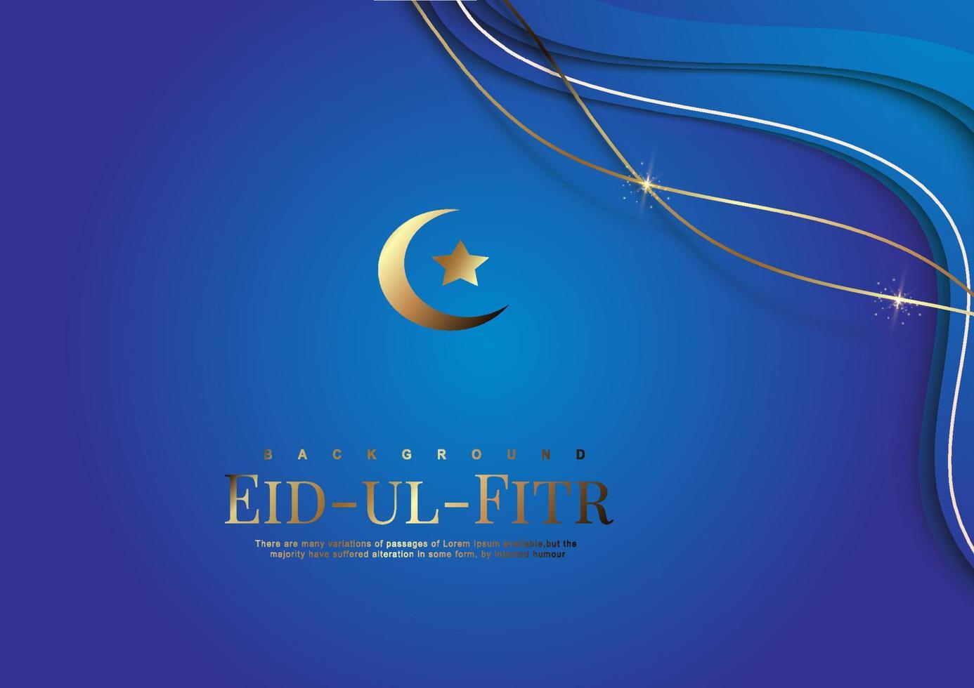 Ramadan Kareem banner with blue color vector
