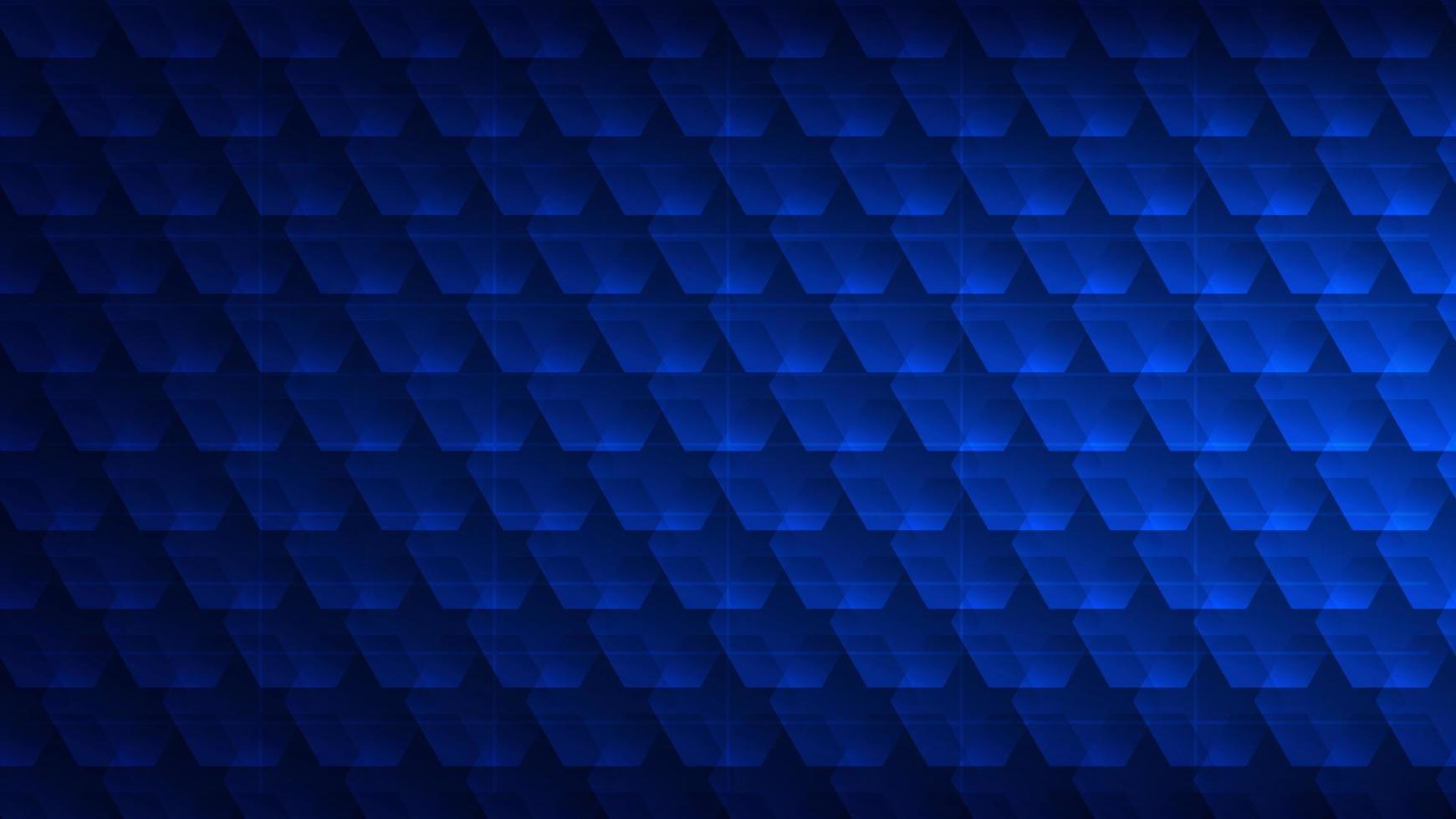 abstract futuristic technology background concept. hexagon pattern with blue lighting vector