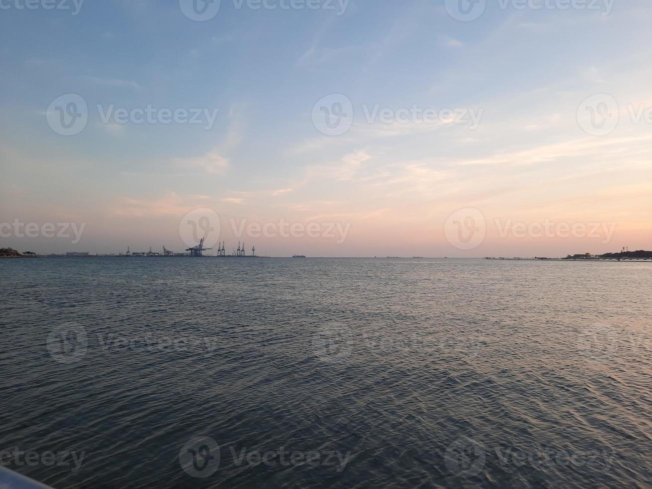 A beautiful evening and amazing sunset on Jeddah Corniche. photo