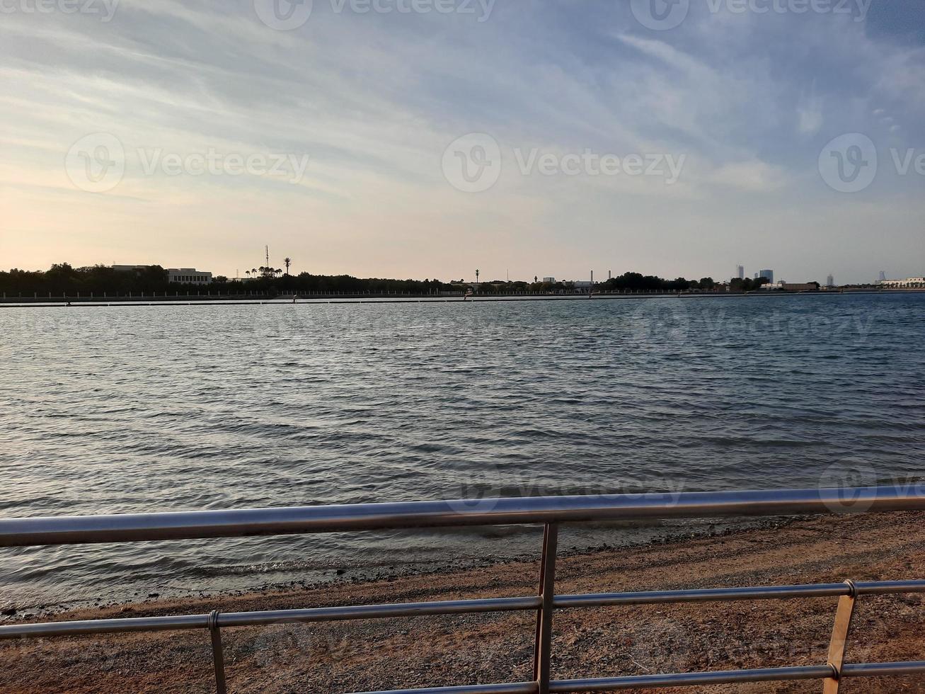 A beautiful evening and amazing sunset on Jeddah Corniche. photo