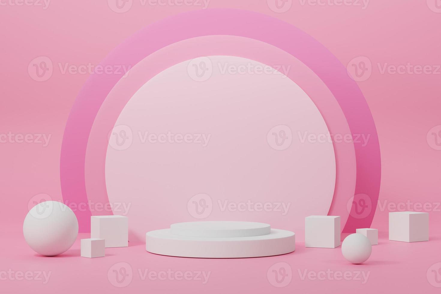 Scene Showcase product display on pink background photo