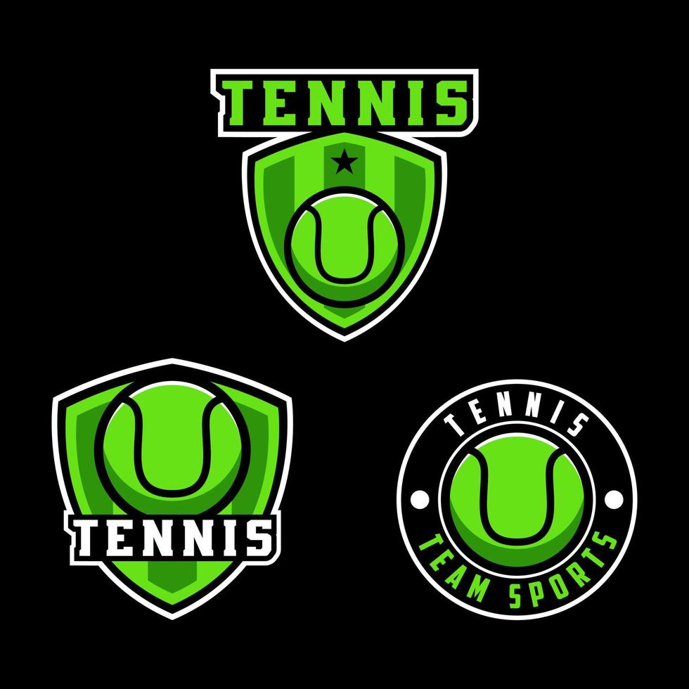 logotipo del equipo deportivo de tenis vector