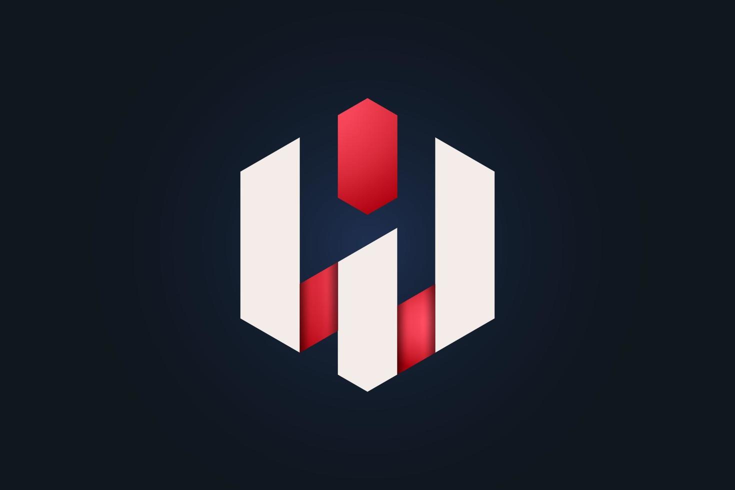 Abstract Hexagon Letter W Logo vector