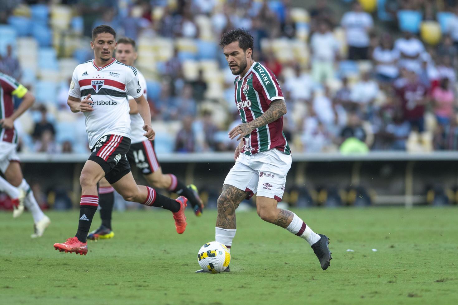 Rio, Brazil, november 02, 2022, Nathan player in match between Fluminense vs Sao paulo by 36th round of Brazilian Championship, A serie in Maracana Stadium photo