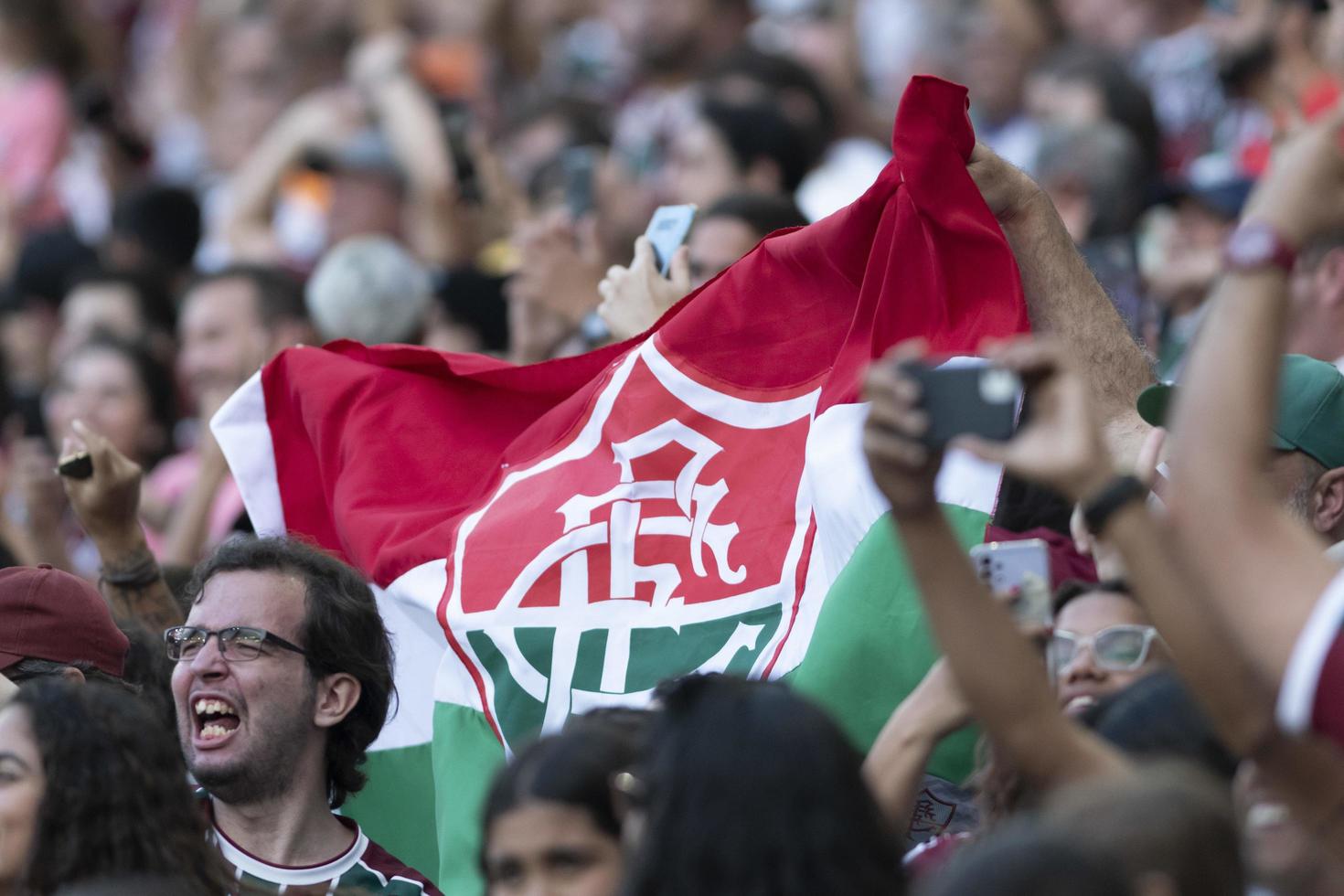 Rio, Brazil, november 02, 2022, fans in match between Fluminense vs Sao paulo by 36th round of Brazilian Championship, A serie in Maracana Stadium photo