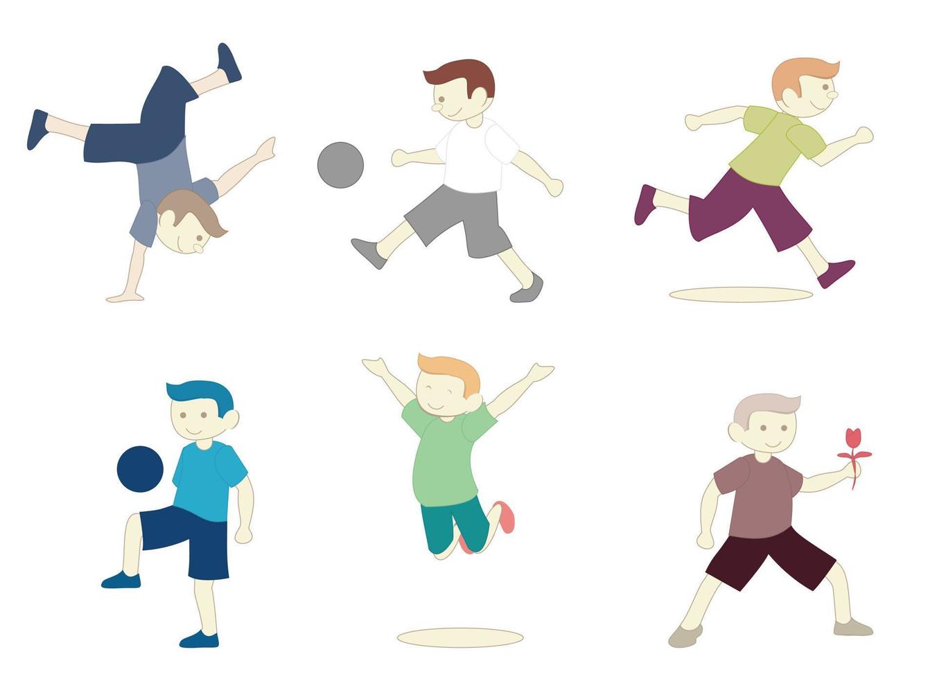 Boys Activity illustration vector