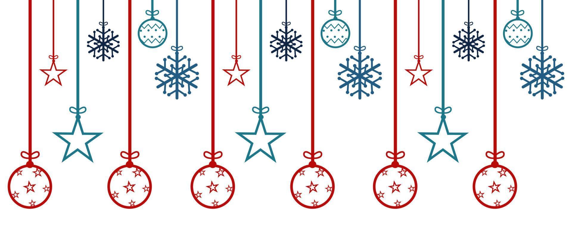 adornos navideños colgantes decoración colorido. imágenes prediseñadas vectoriales vector