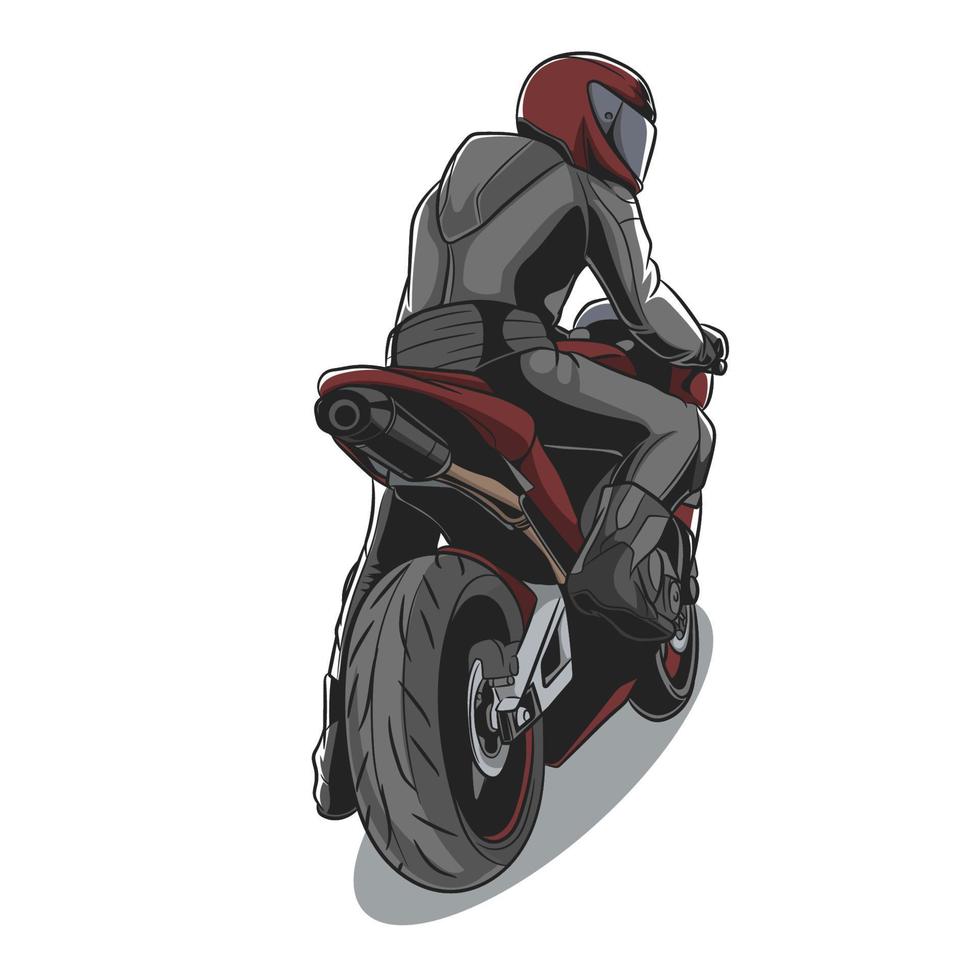 motor racing. rider. Motorcycle vector