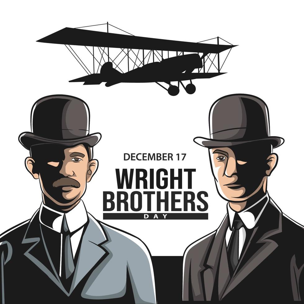 día de los hermanos wright. 17 de diciembre concepto de vacaciones vector