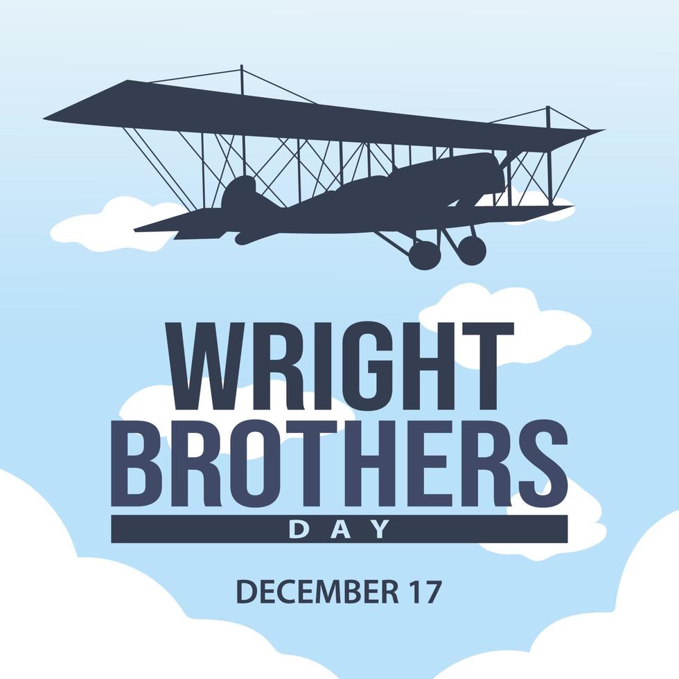 gráfico vectorial del día de los hermanos wright vector