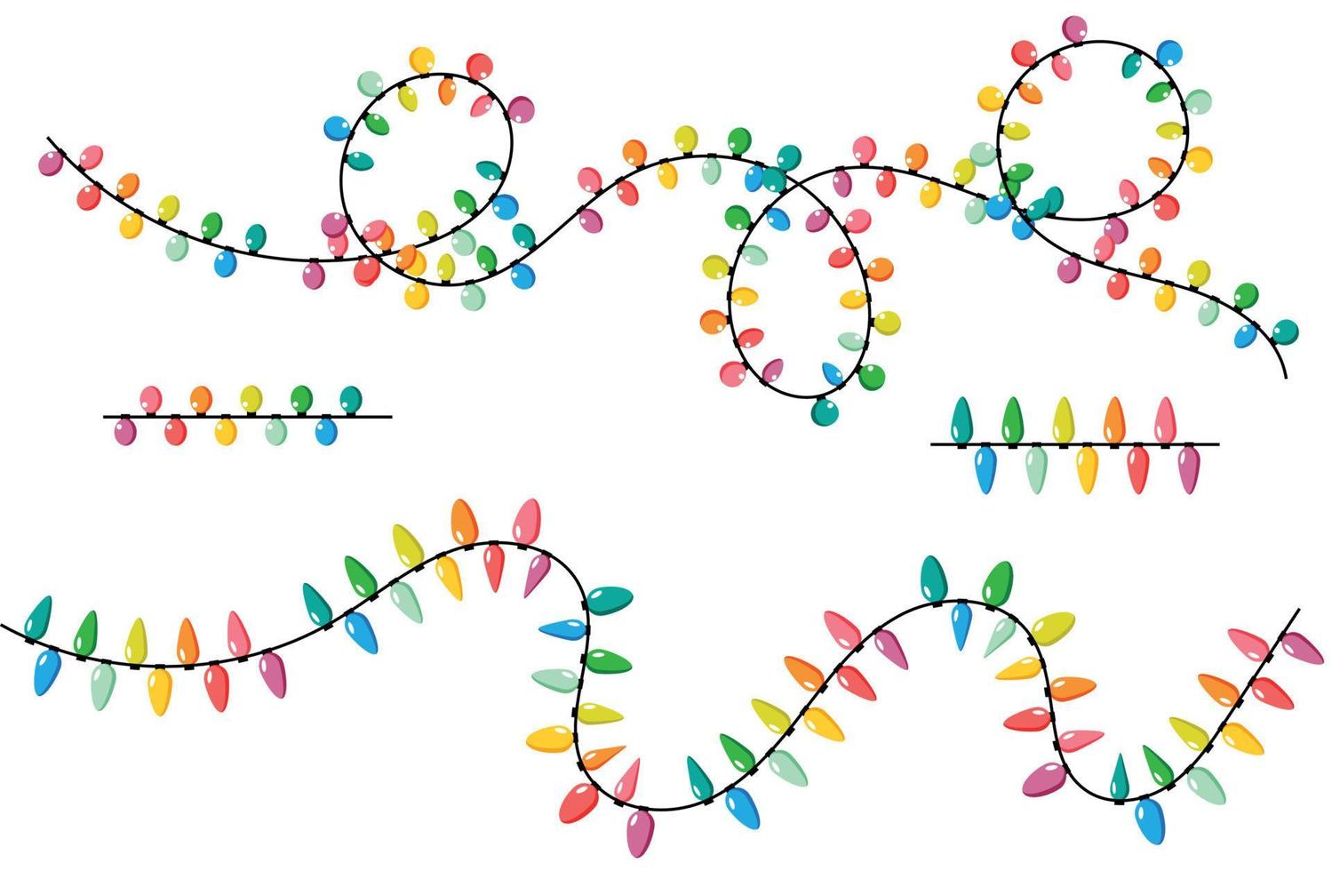 Christmas lights. Colorful Xmas garland. vector
