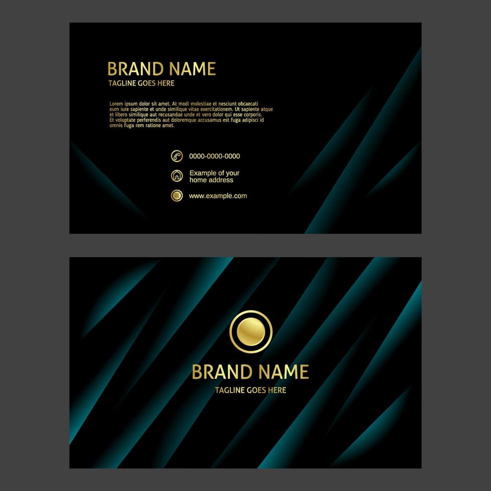 Dark background luxury business card design template vector