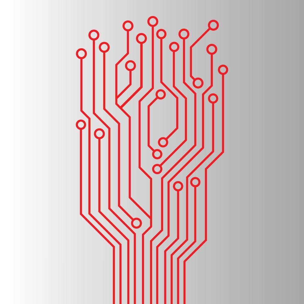 Circuit tree tech logo design. Innovative digital technology concept business icon. vector