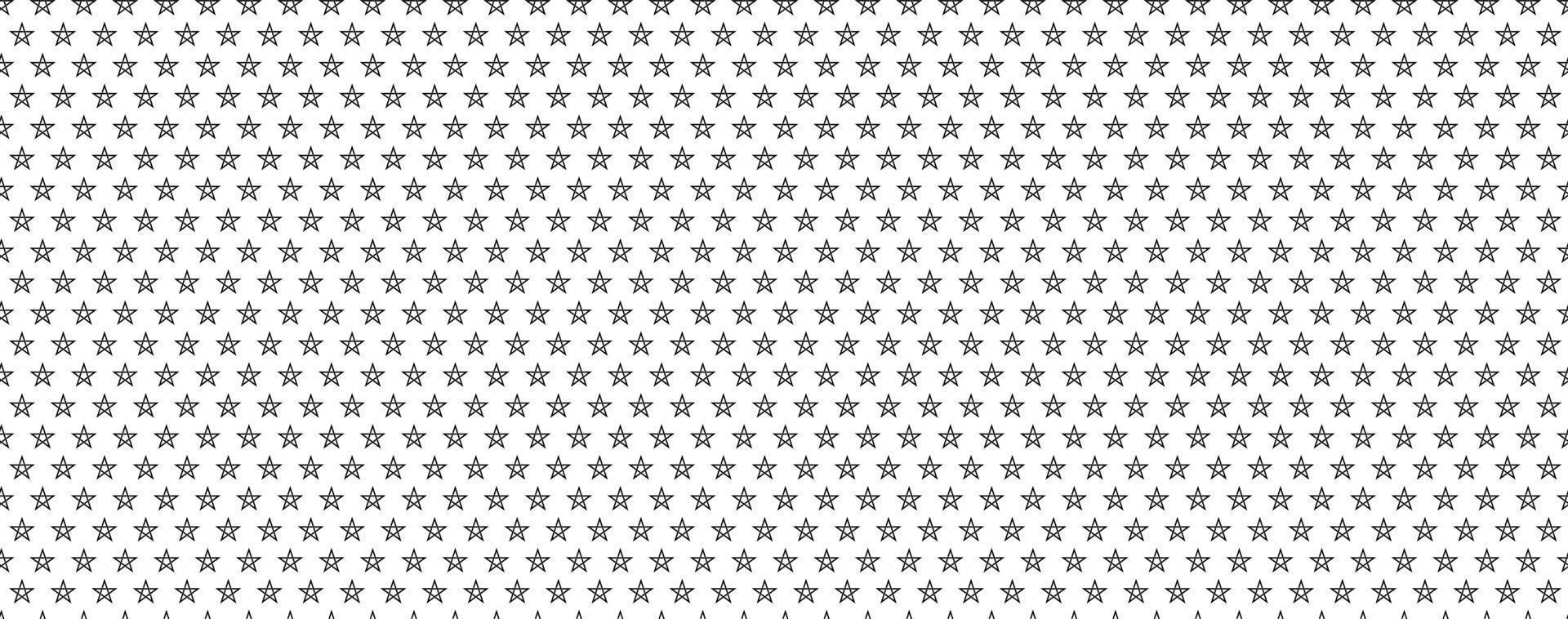 black white pentagram seamless pattern vector