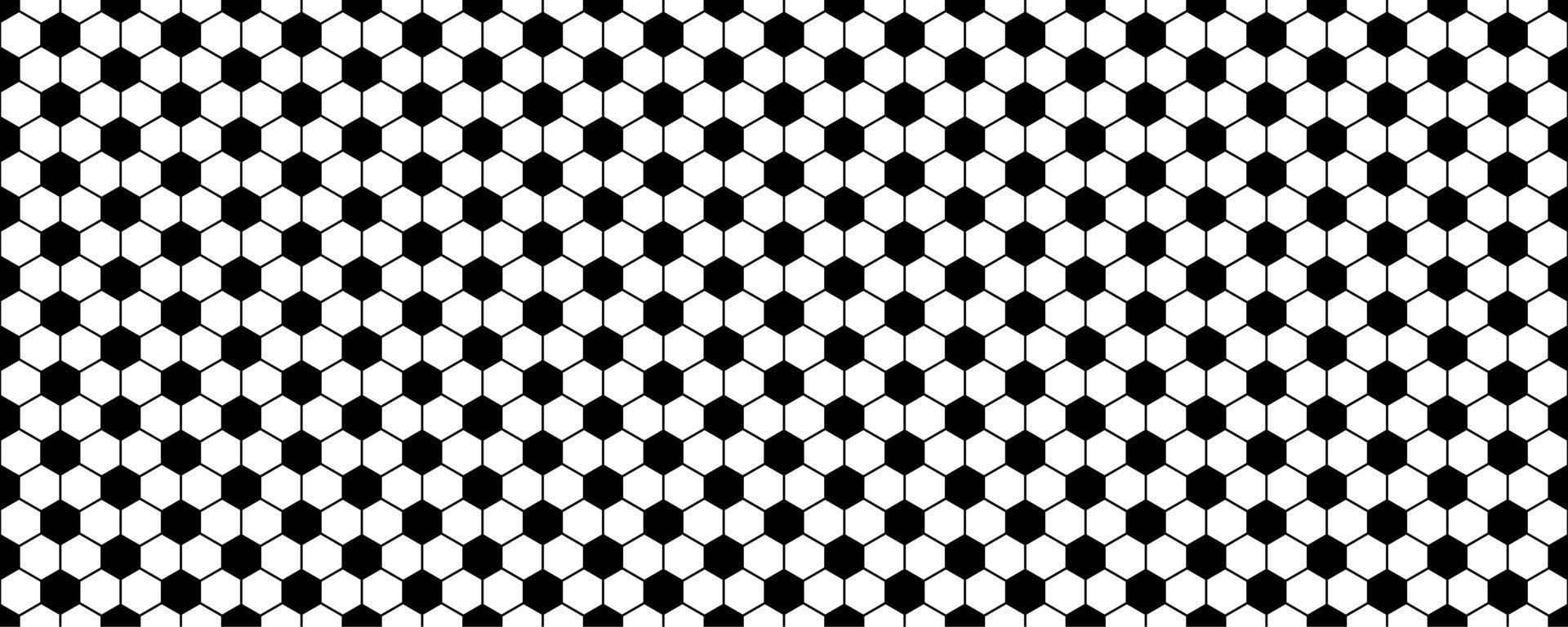 black white hexagonal seamless pattern.football pattern vector