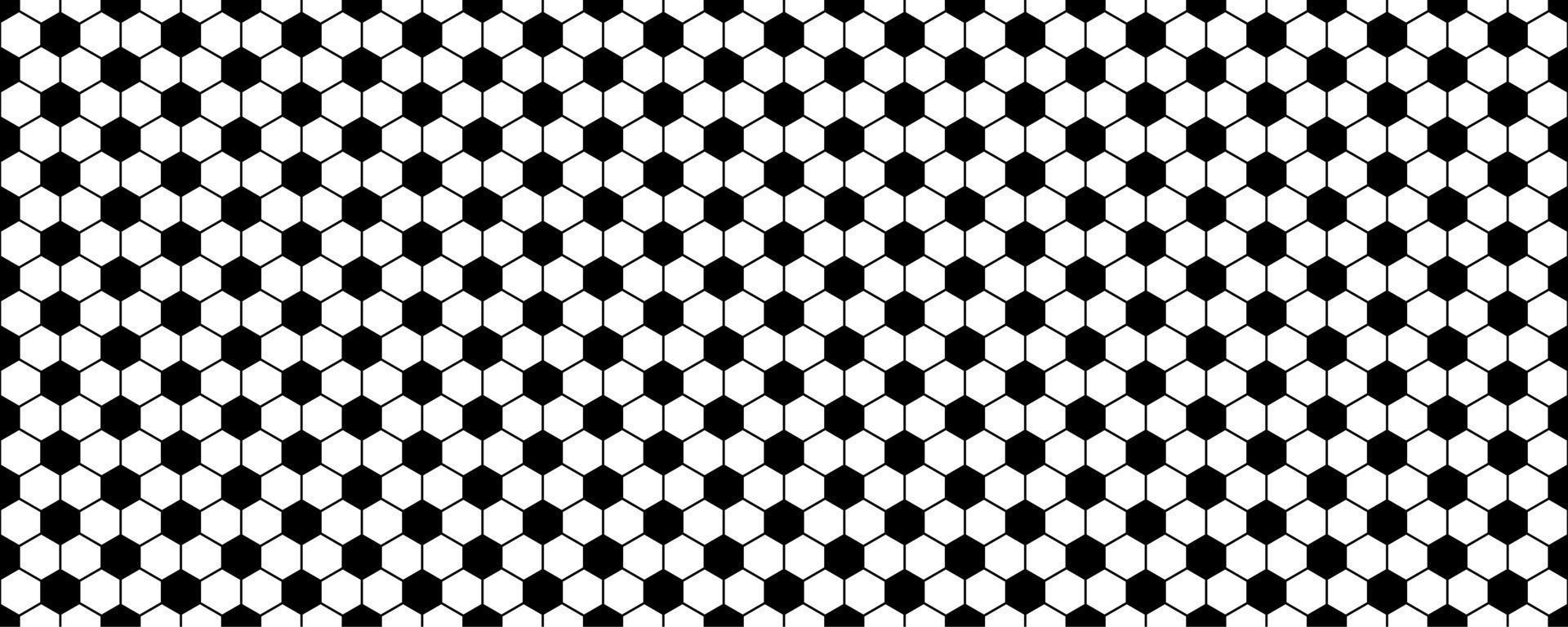 black white hexagonal seamless pattern.football pattern vector