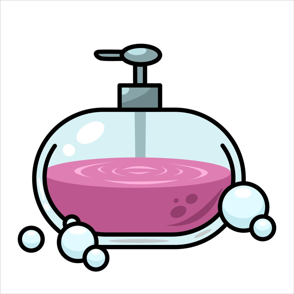 liquid soap in a bottle vector