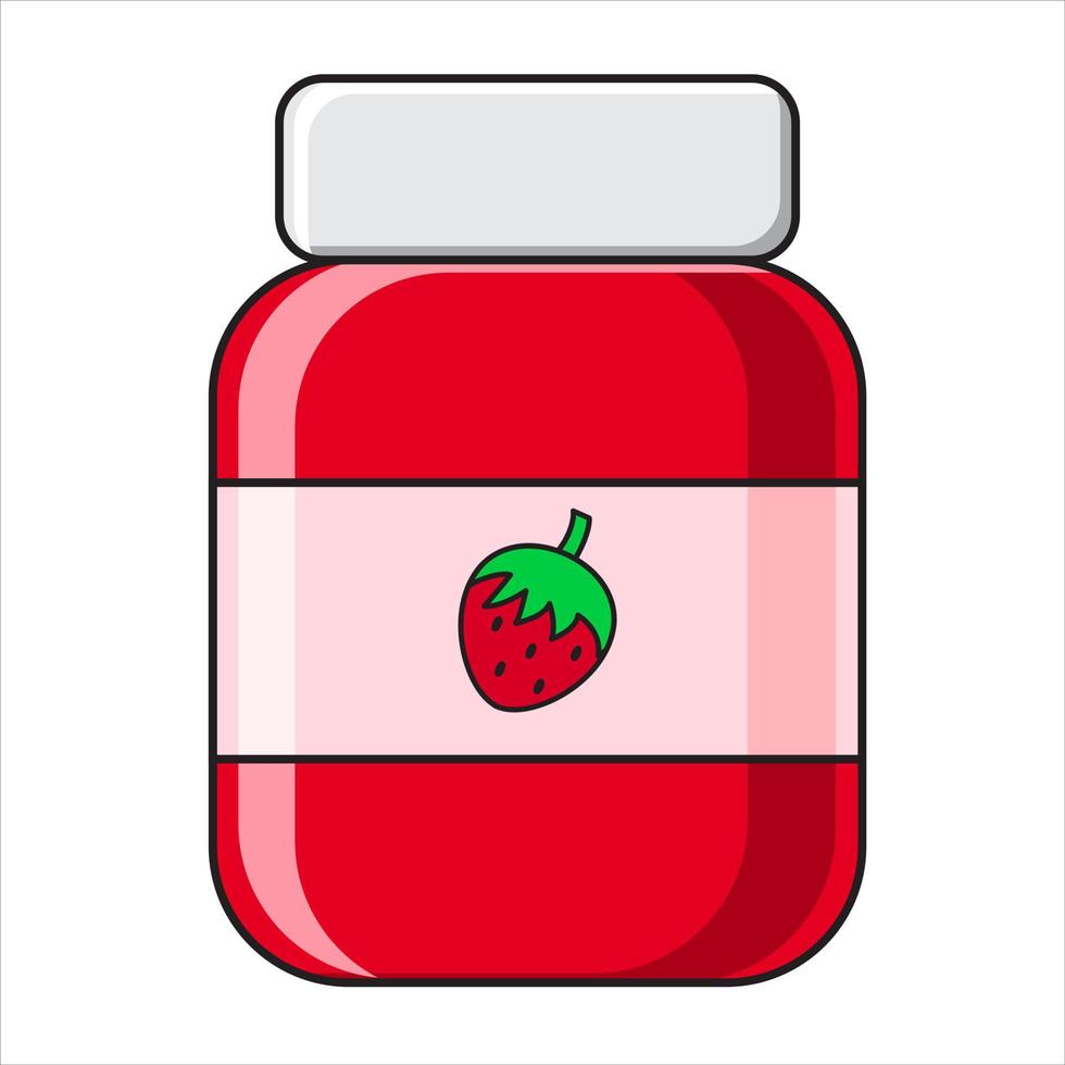 strawberry jam vector