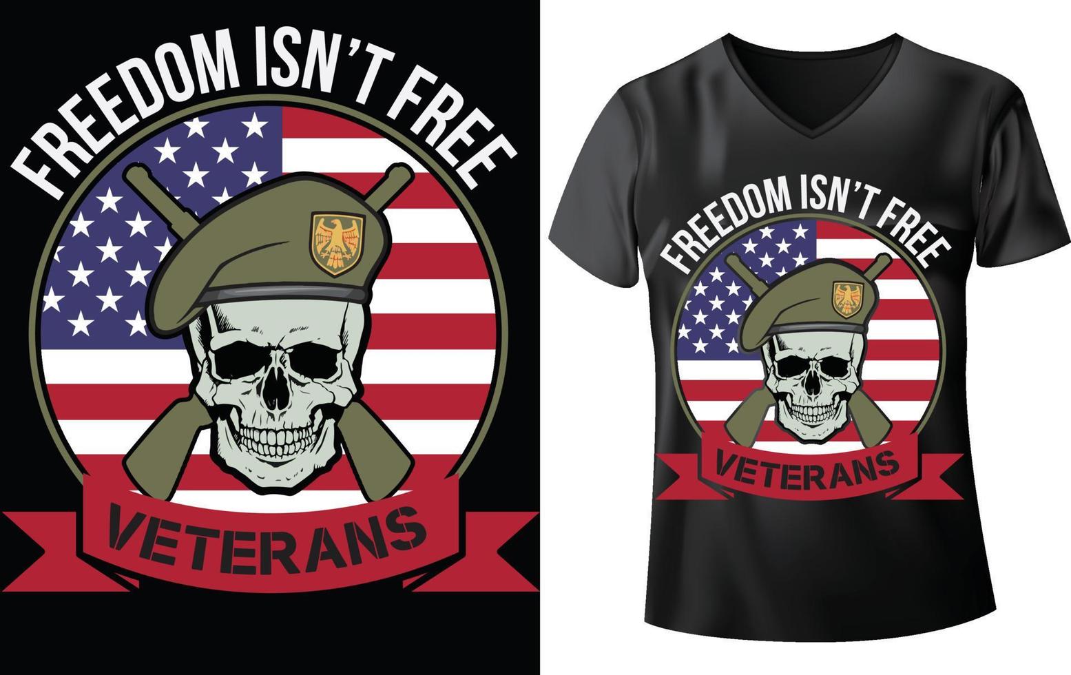 Veteran t-shirt design vector