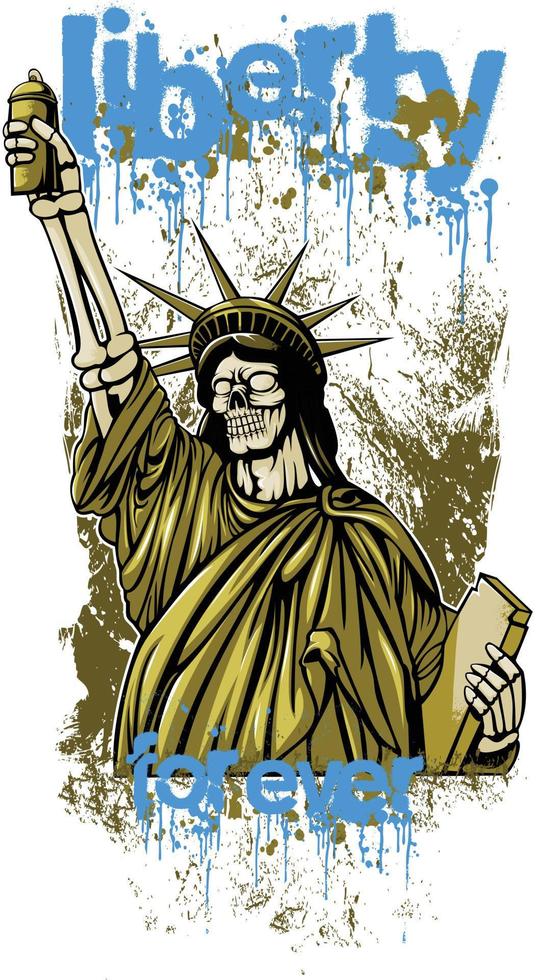 STATUE OF LIBERTY ILLUSTRATION DESIGN ART vector