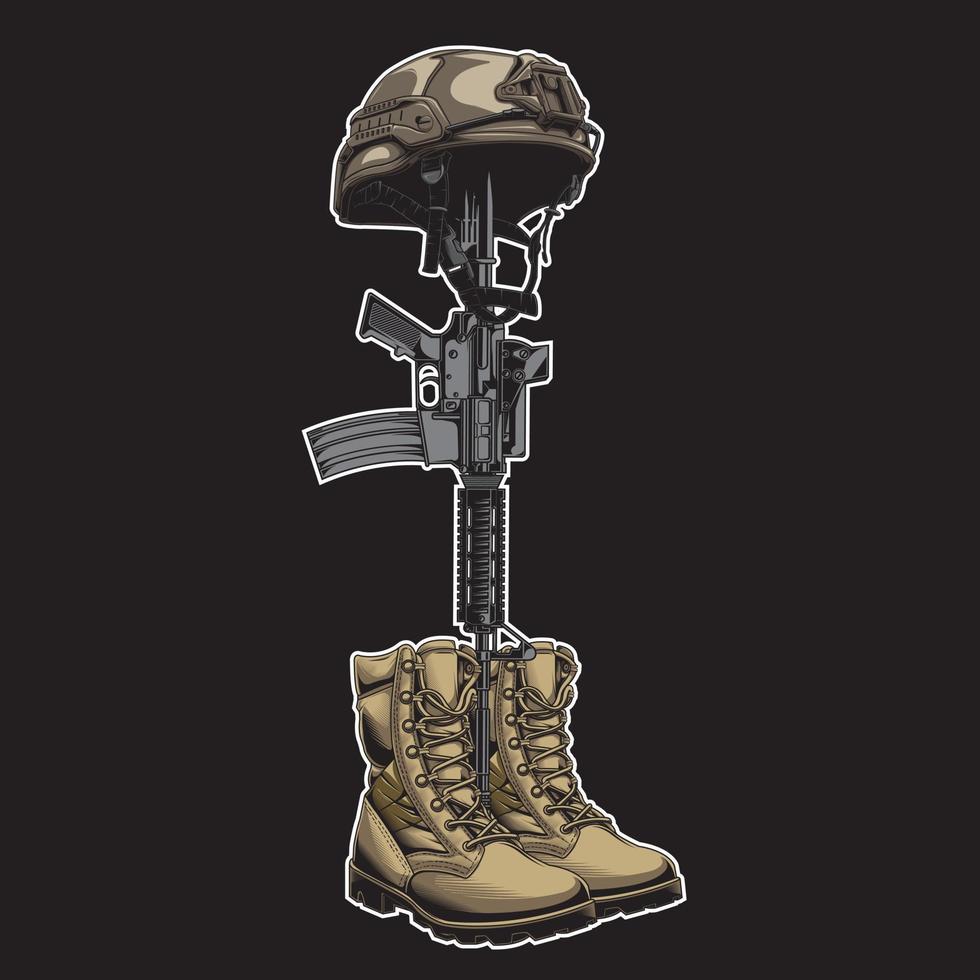 design fallen soldier vector