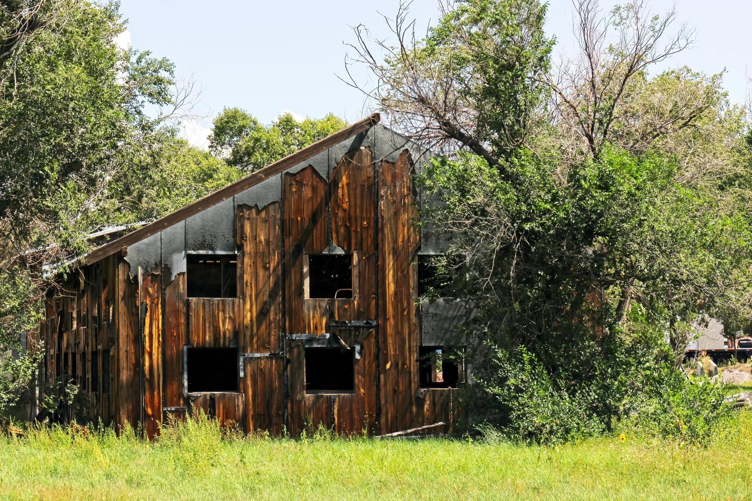 Old Rotting Wooden Building With No Windows photo