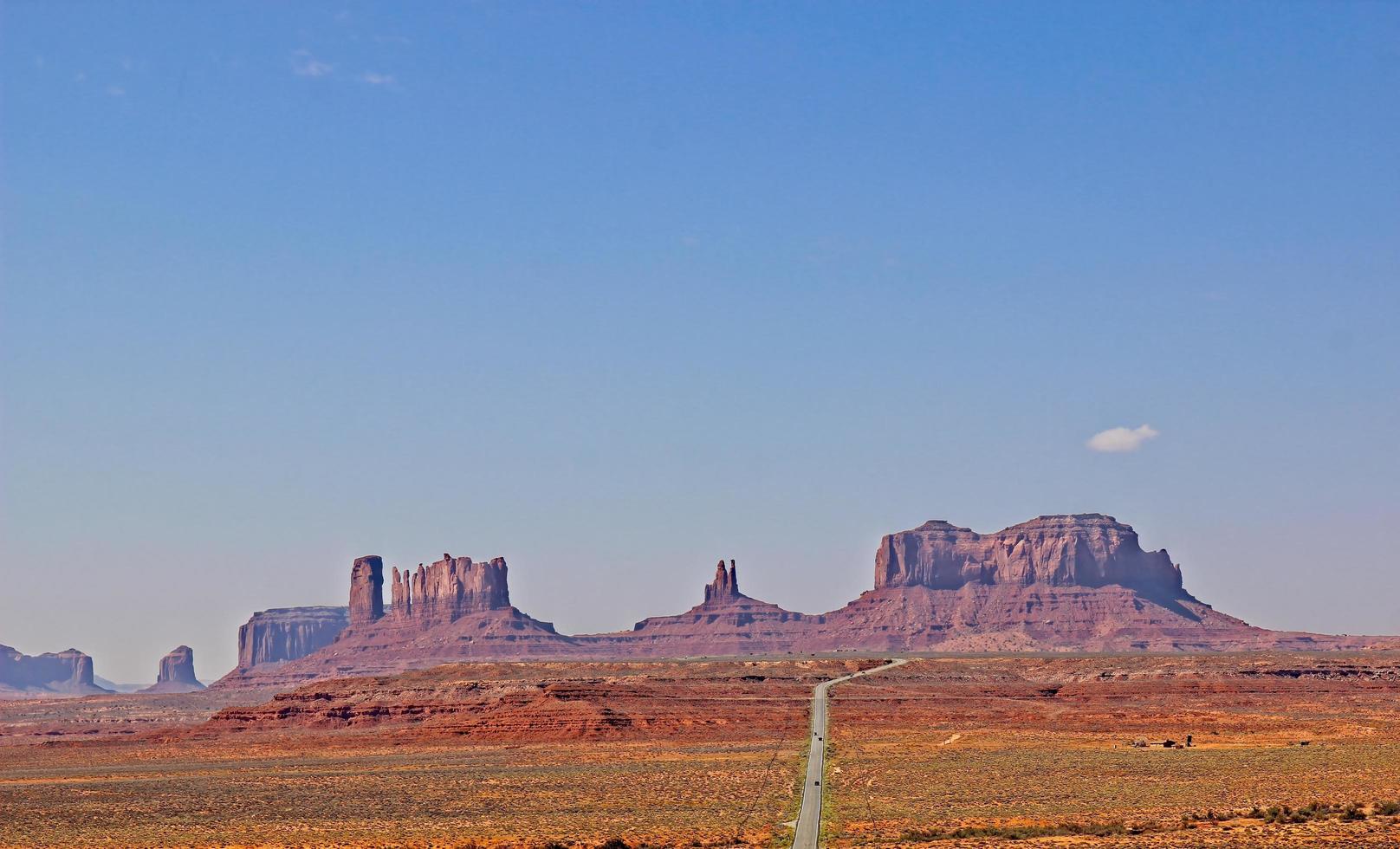 Distant Road Leading Into Monument Valley, Utah photo
