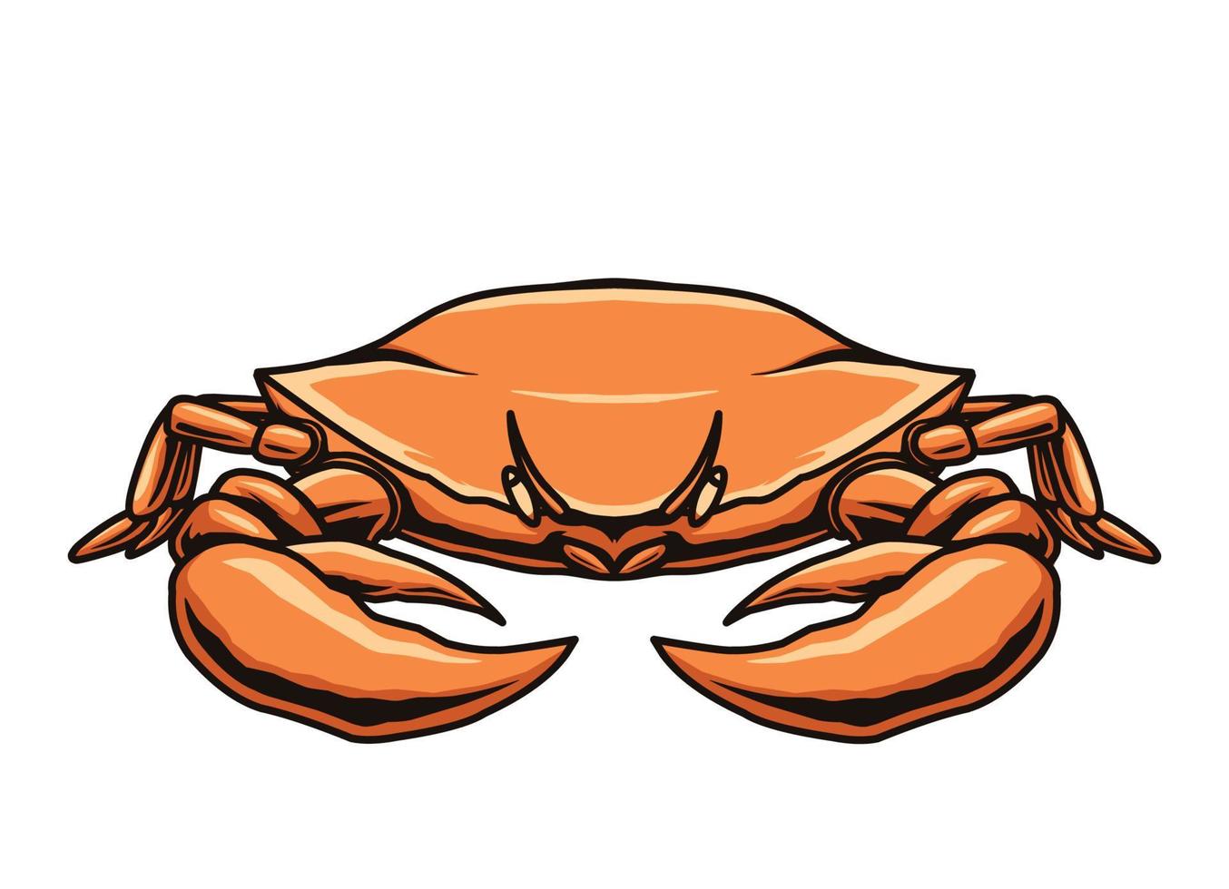 crab vector on white background