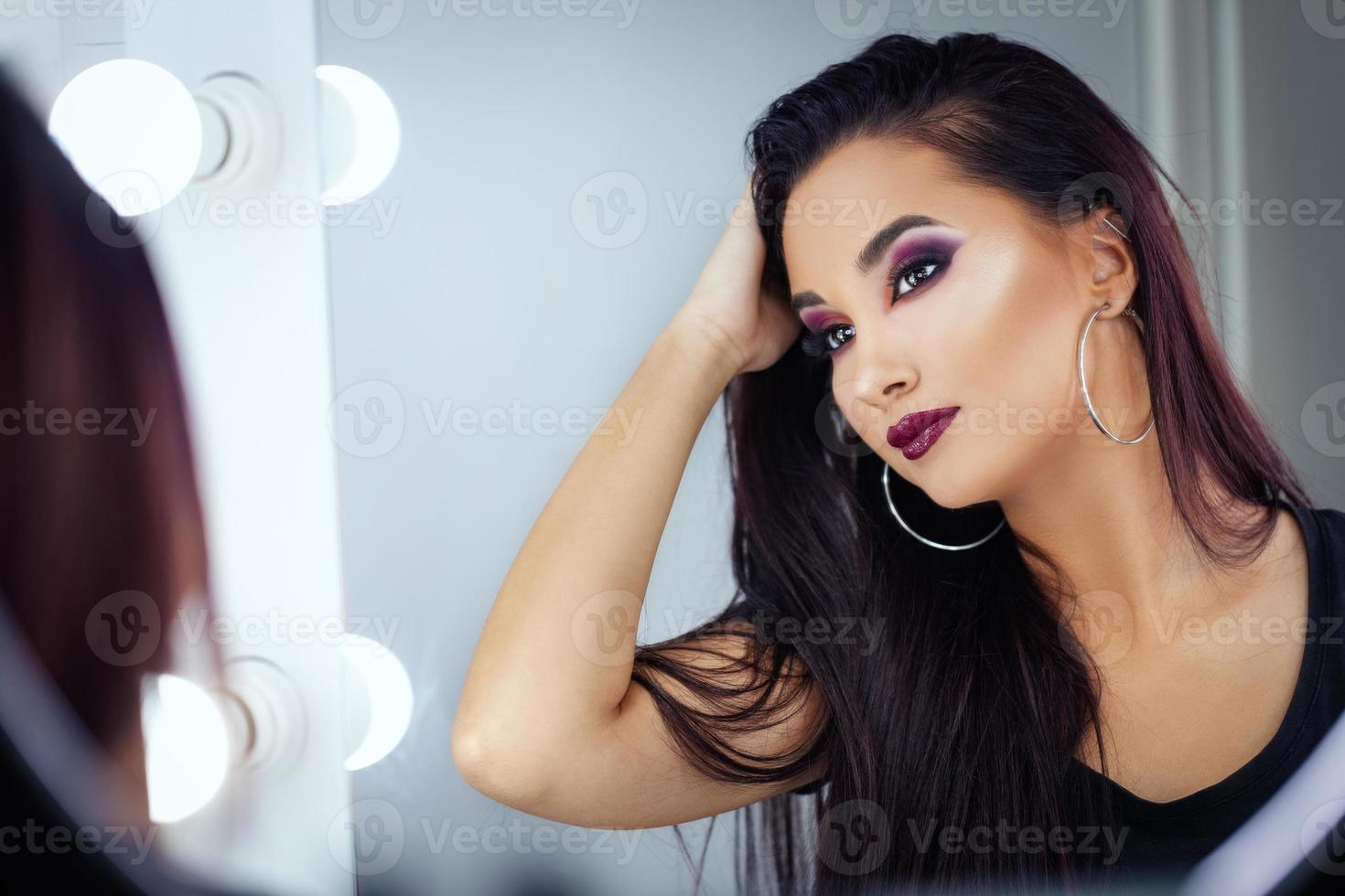 Woman makeup view photo