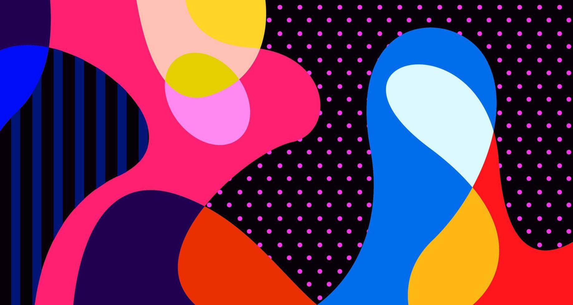 Vector colorful abstract liquid and fluid background for social media banner