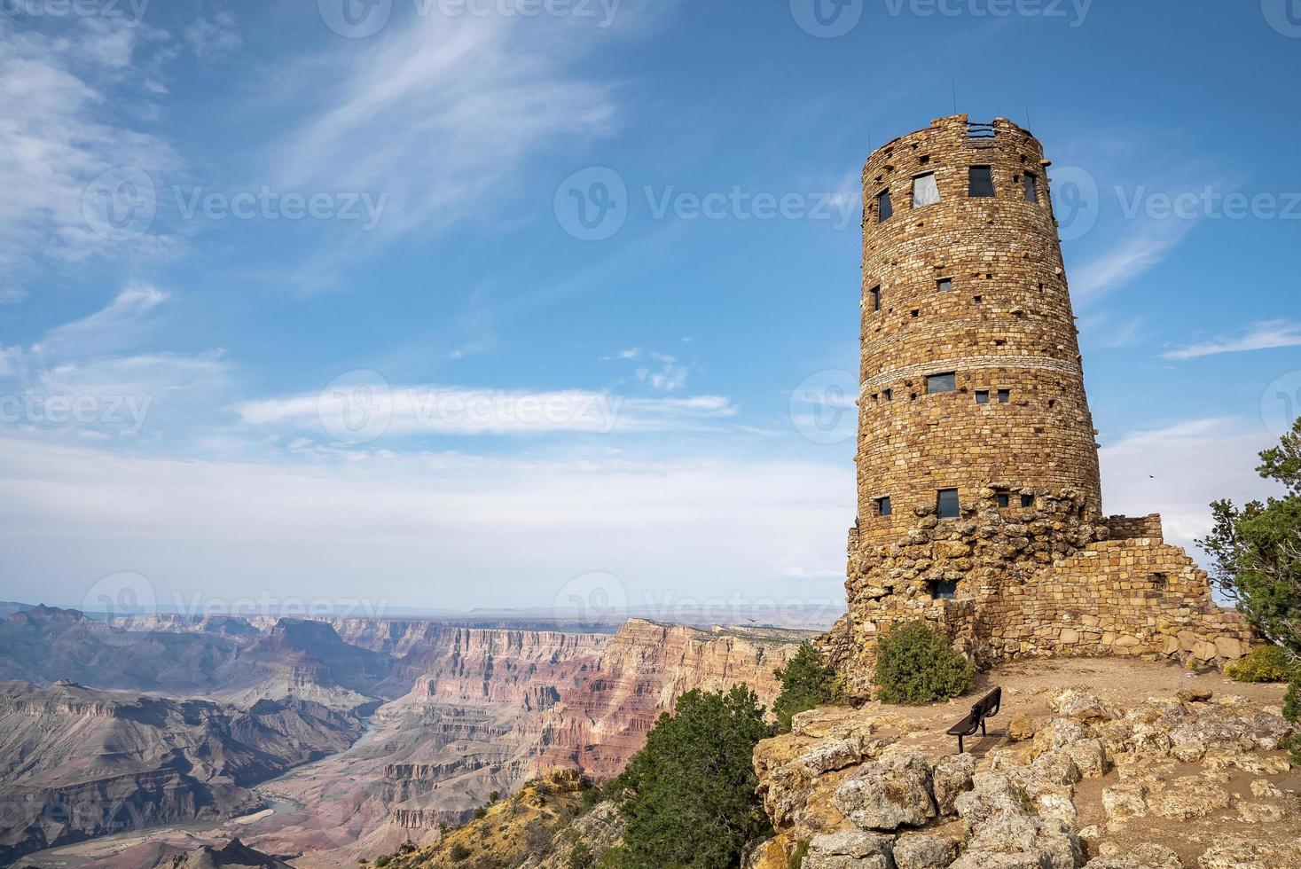 Low Angle View Of Indian Watchtower and cloudy blue sky photo