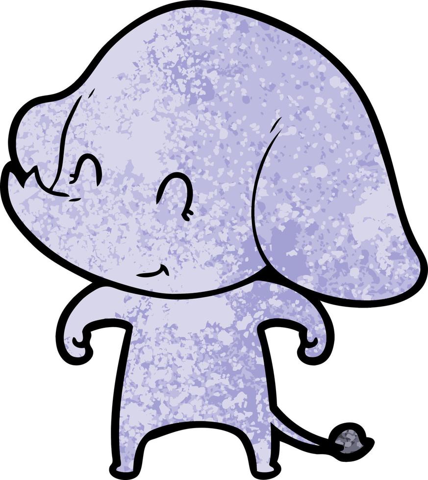 personaje de elefante vectorial en estilo de dibujos animados vector