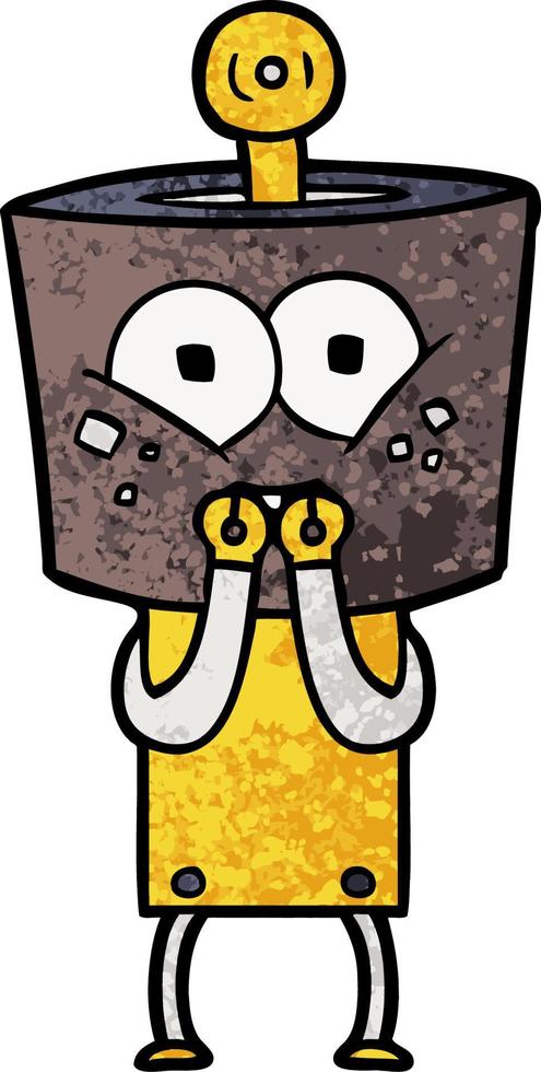 Vector robot character in cartoon style