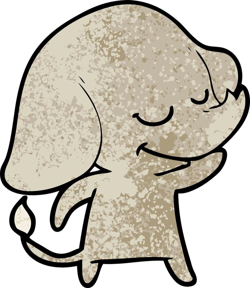 Vector elephant character in cartoon style
