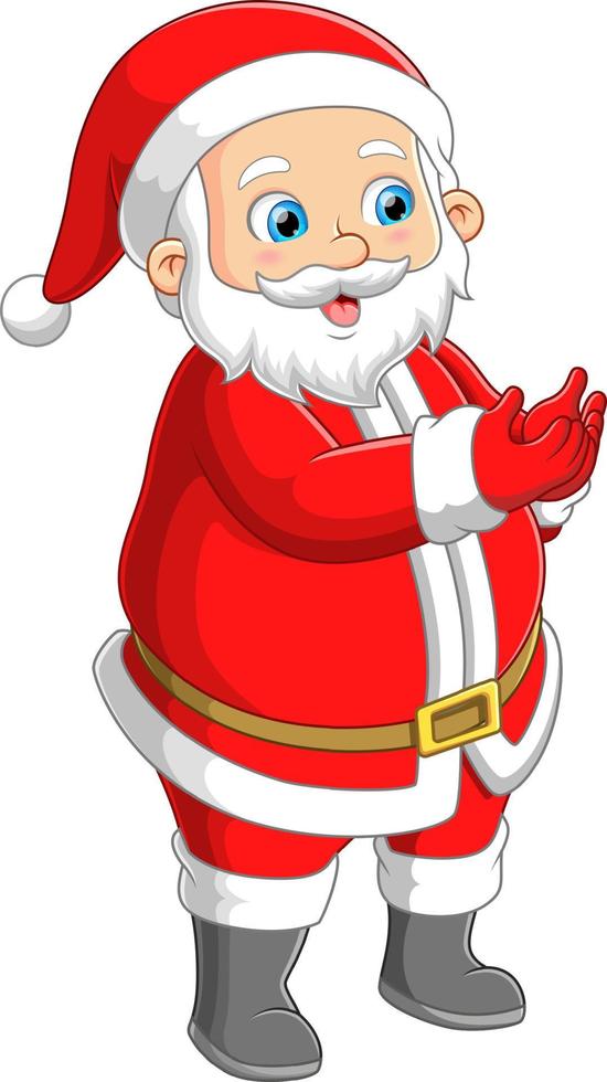 santa claus con buenas poses vector