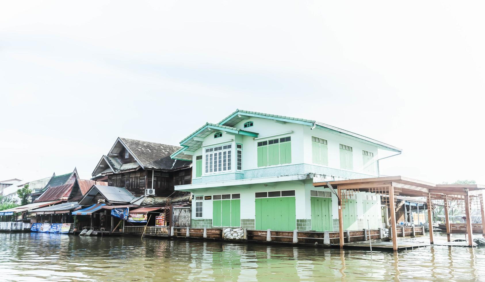 mercado flotante amphawa foto