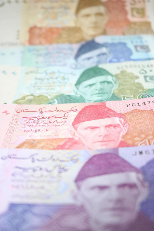 Pakistani currency mix note bundle photo