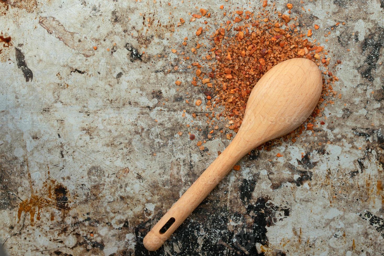 Burger Seasoning Spilled from a Teaspoon photo