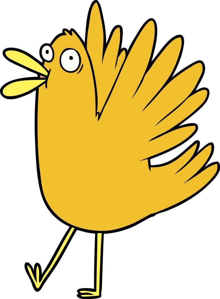 Vector bird character in cartoon style