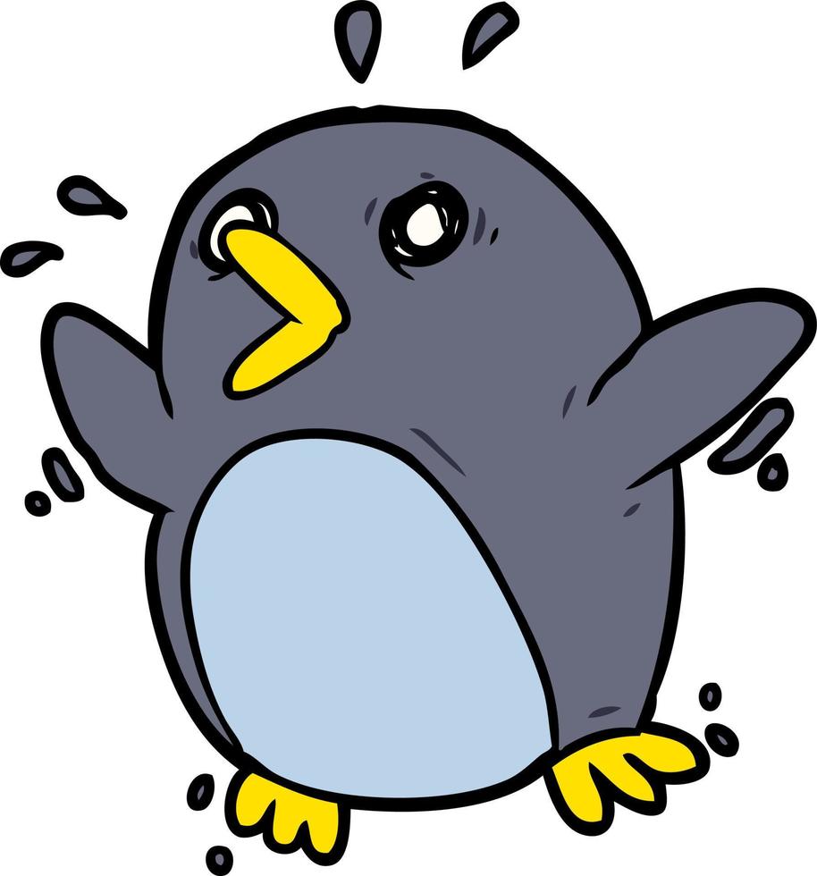 Vector penguin character in cartoon style