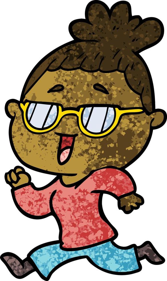 Vector woman character in cartoon style