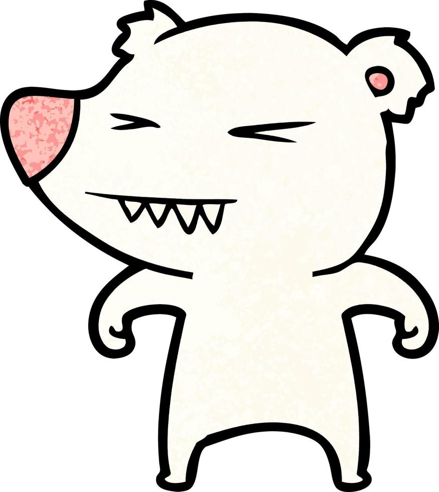 personaje de oso polar vectorial en estilo de dibujos animados vector