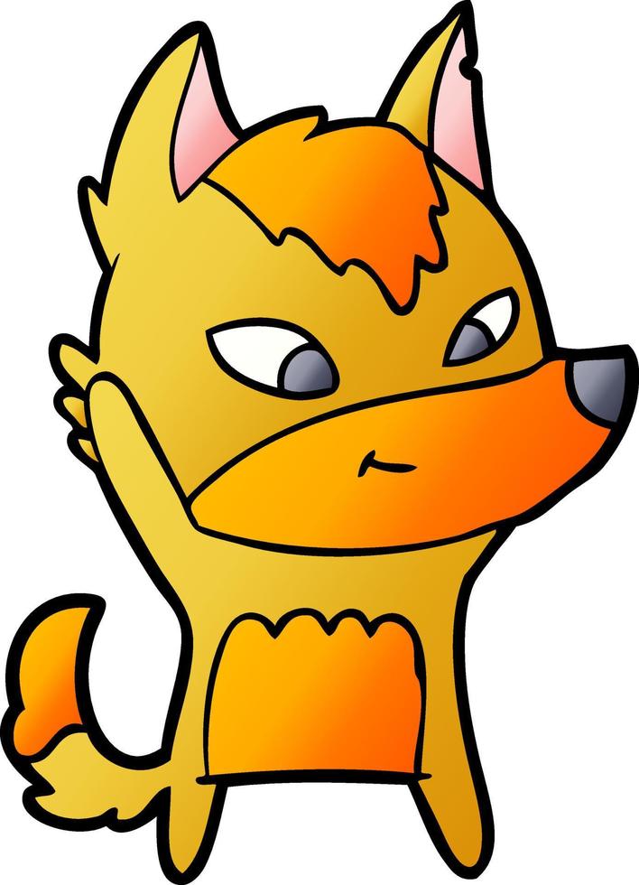 Vector fox character in cartoon style